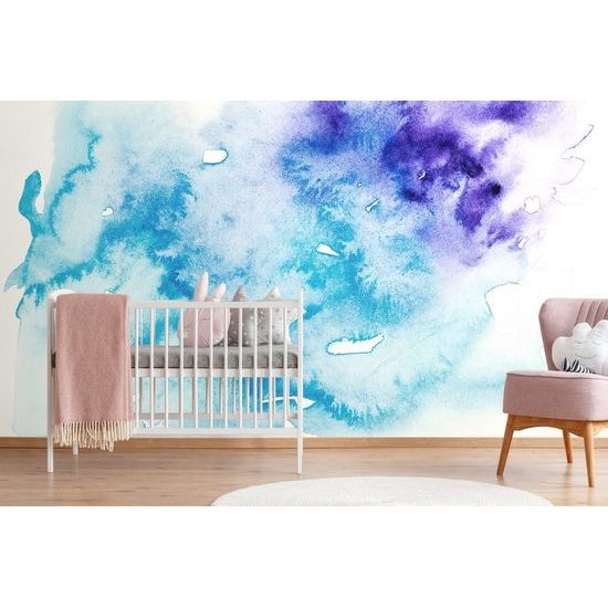 Tapeta modro-fialová směs barev