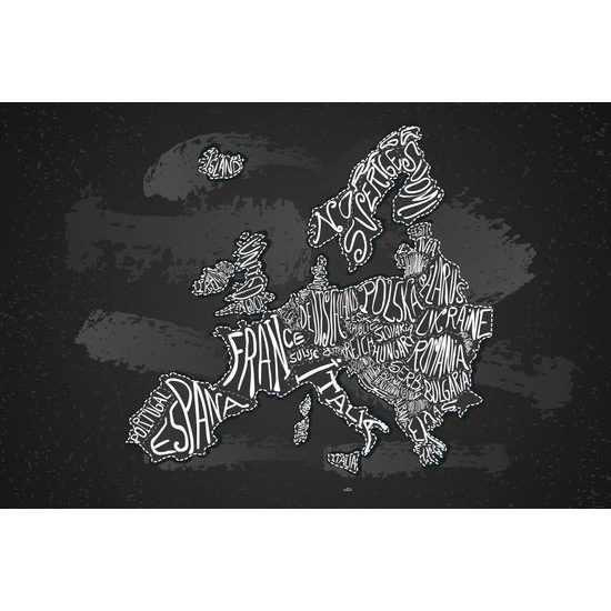 Obraz abstraktní mapa Evropy