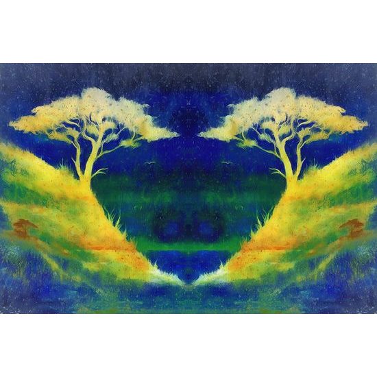 Jedinečná samolepící tapeta magická krajina