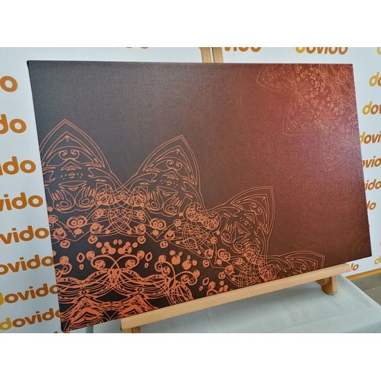 Obraz přírodní Mandala v hnědém provedení