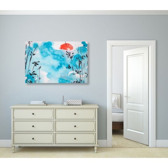 Obraz azurová obloha v akvarelovém provedení