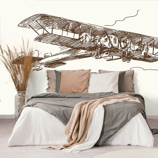 Samolepící tapeta historický dvouplošník