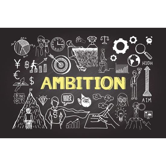 Tapeta s motivačním nápisem Ambition