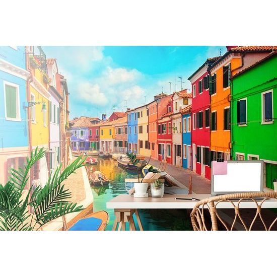 Samolepící fototapeta pestrobarevná ulička