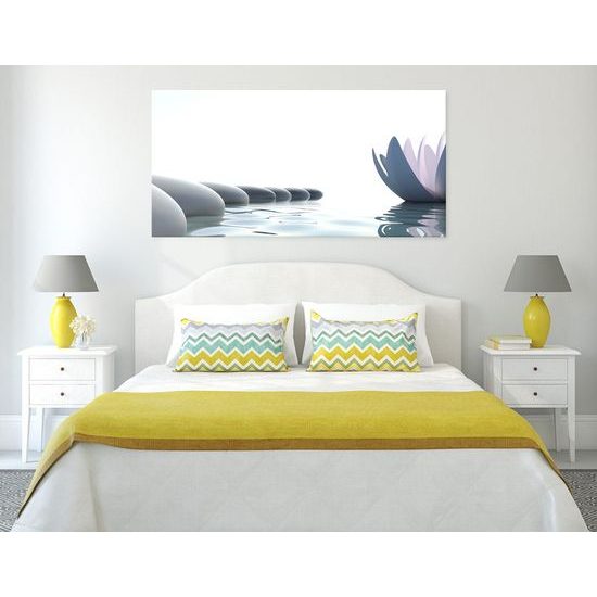 Obraz leknín a Feng šuej kameny