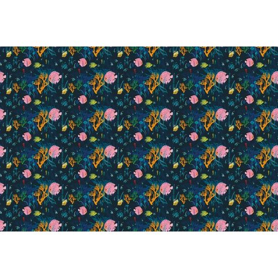 Tapeta okouzlující podmořský svět v modrém provedení