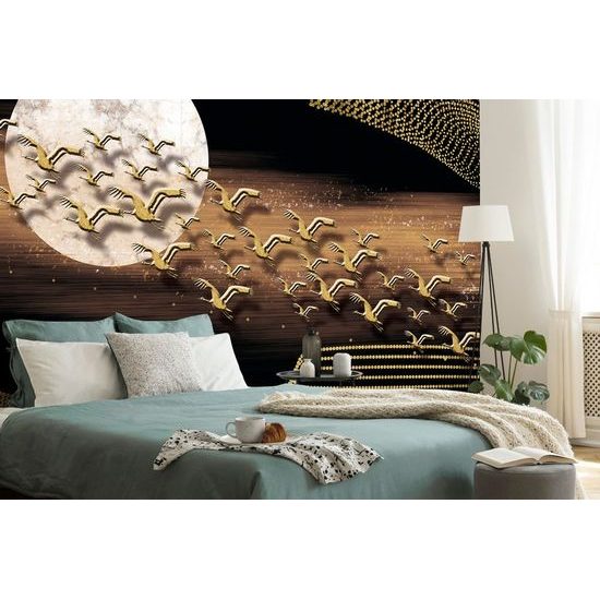 Tapeta let ptáků při úplňku měsíce