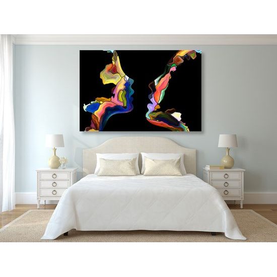 Obraz neobyčejná abstrakce lidských tváří