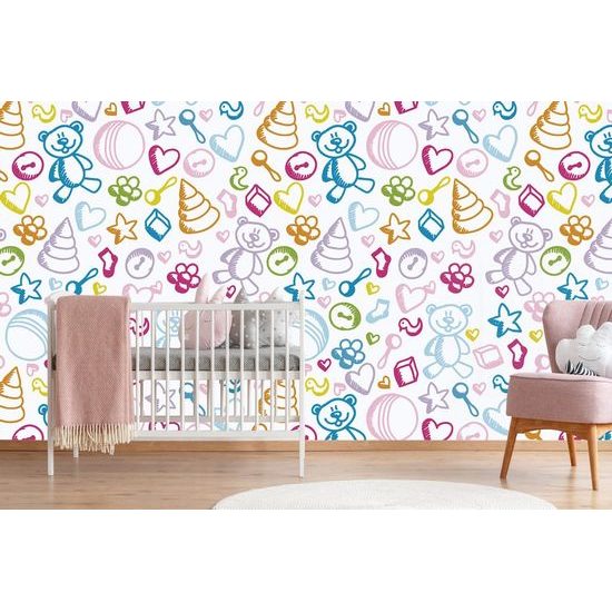 Samolepící tapeta hračky v krásném barevném provedení