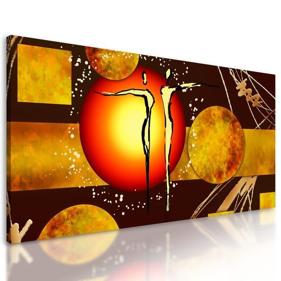 Obraz zamilovaný pár v etno provedení