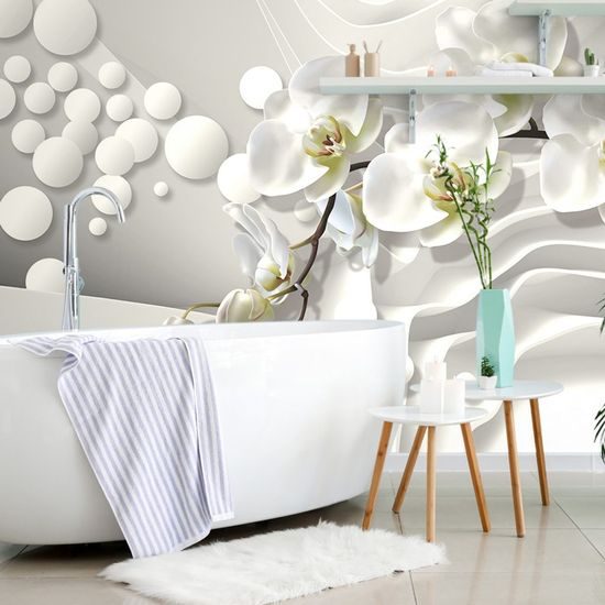 Tapeta elegantní květ orchideje na abstraktním pozadí