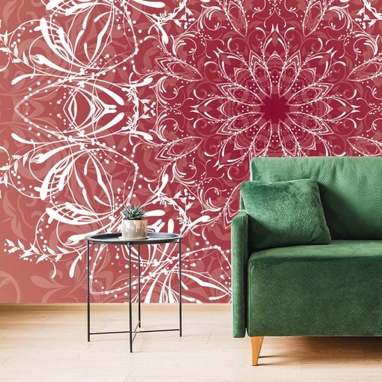 Samolepící tapeta Mandala v růžovém provedení