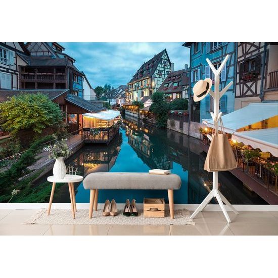 Samolepící fototapeta večerní pohled na kanál ve Francii