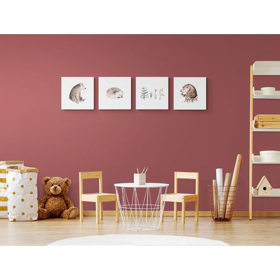 Set obrazů zvířátka z lesa