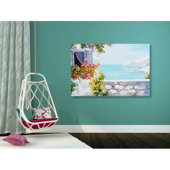 Obraz domeček s výhledem na moře