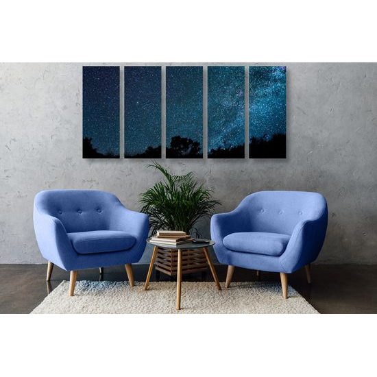 5-dílný obraz nepřebadaný vesmír
