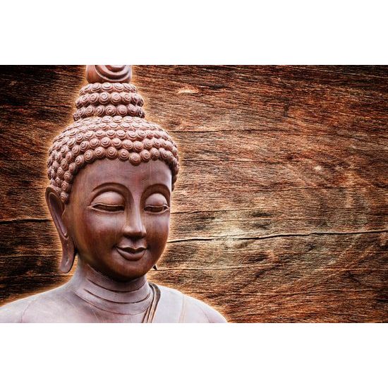 Obraz Buddha u dřevěného pozadí