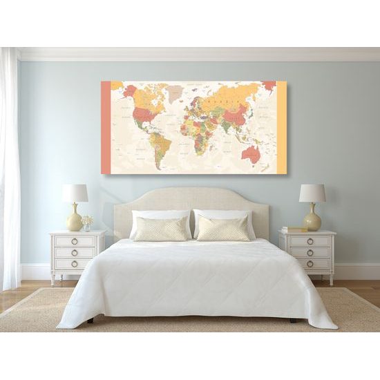 Obraz mapa světa v detailním provedení