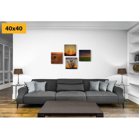 Set obrazů romantika pod širým nebem