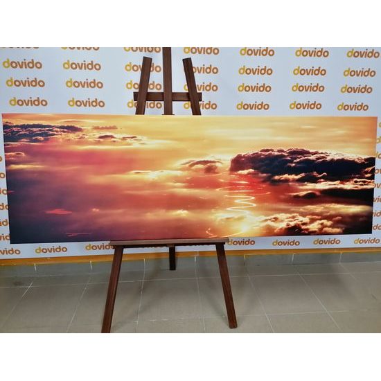 Obraz západ slunce za oblaky