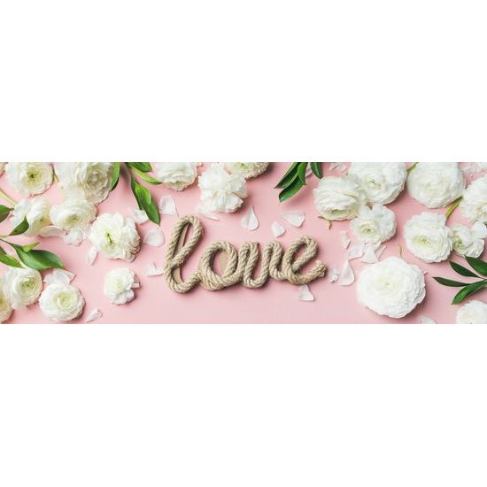 Obraz nápis Love na romantickém pozadí