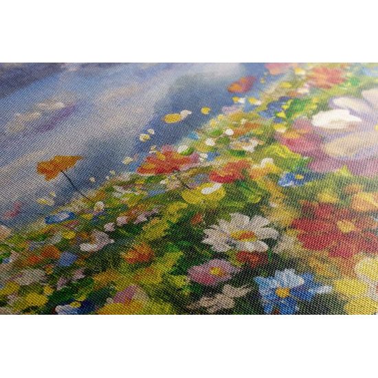 Obraz olejomalba louky plné květin