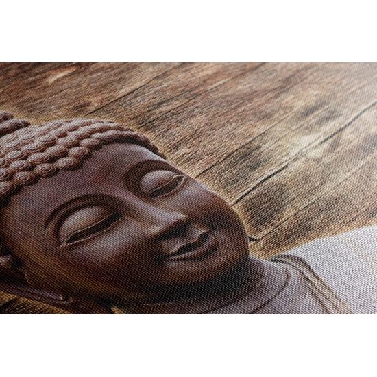 Obraz Buddha u dřevěného pozadí