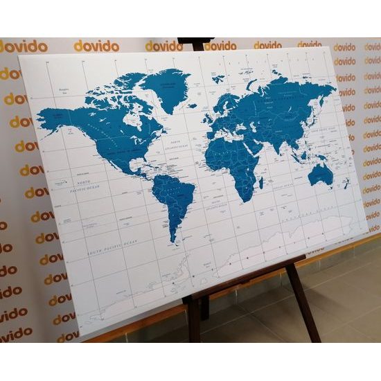 Obraz naučná mapa světa