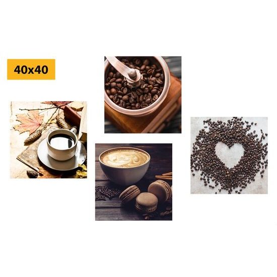 Set obrazů pro milovníky kávy