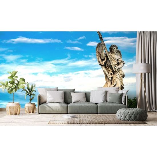 Samolepící fototapeta socha anděla držícího kříž