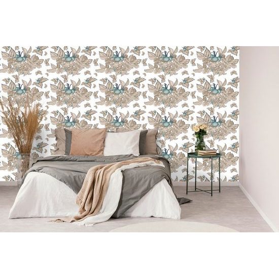 Samolepící tapeta květiny v podzimní zahrádce