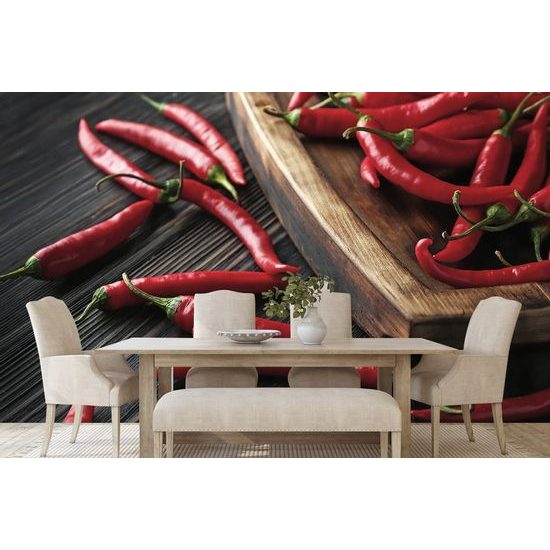 Samolepící fototapeta pálivé chilli papričky