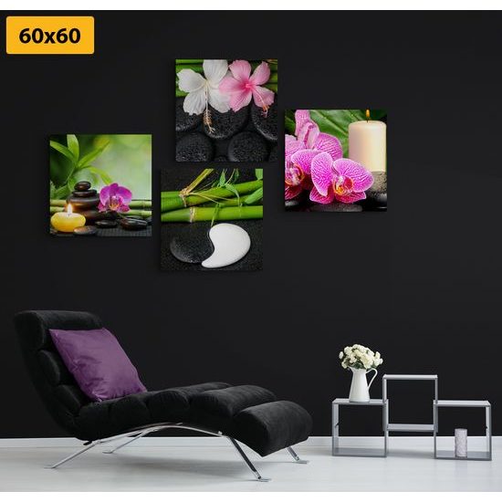Set obrazů nádherné Feng Shui prvky