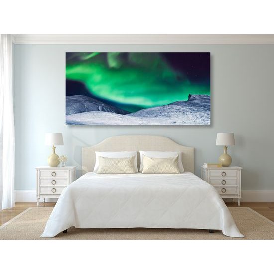 Obraz zelená polární záře