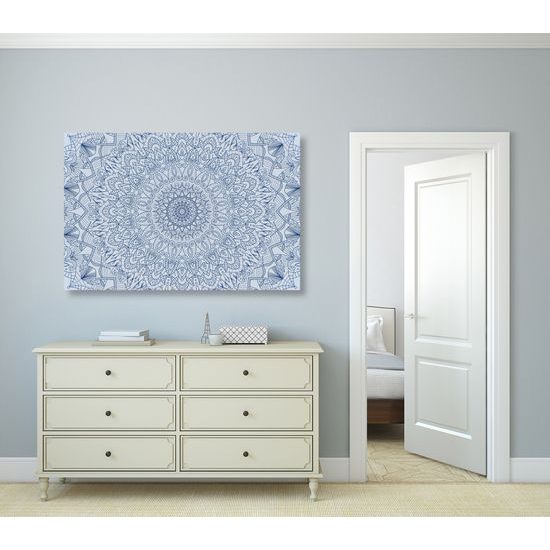 Obraz světle modrá orientální Mandala