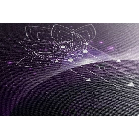 Obraz Feng Shui symbol na fialovém pozadí