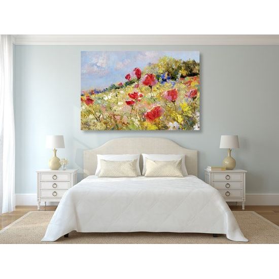 Obraz divoké máky na louce