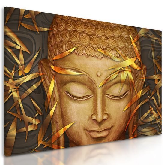 Obraz detail tváře usmátého Buddhy