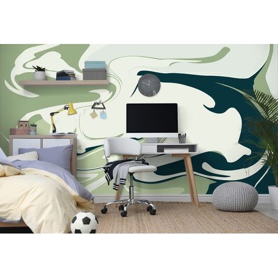 Tapeta zelená umělecká abstrakce