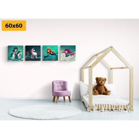 Set obrazů kouzelné postavičky