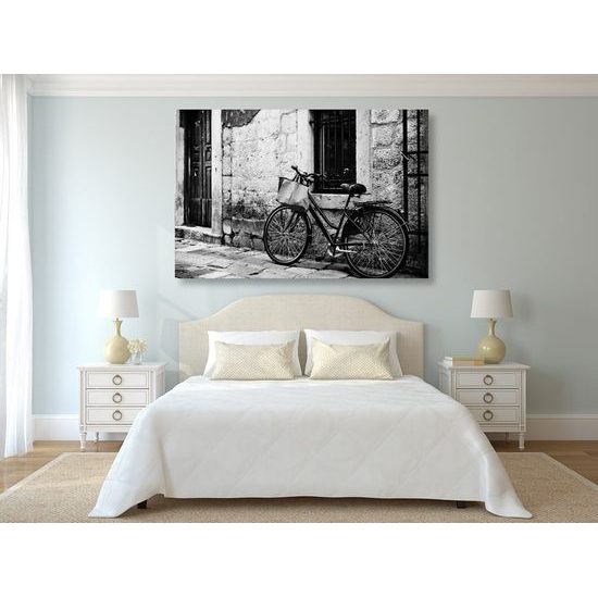 Obraz kolo v černobílém provedení