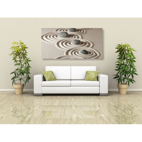 Obraz plážové zátiší s Zen kameny