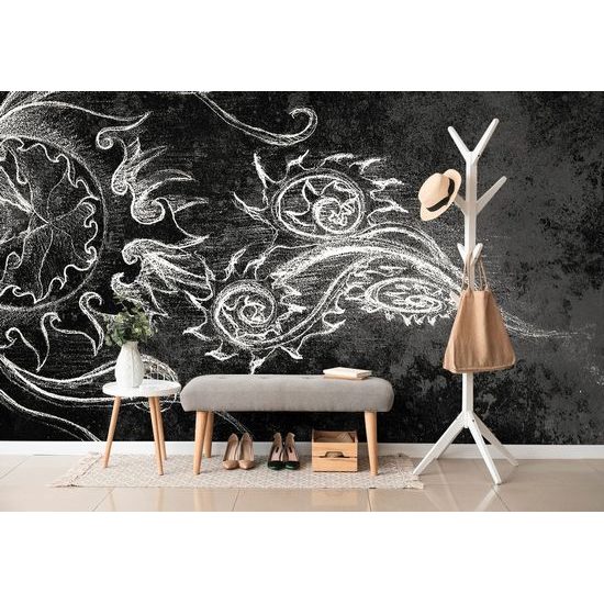 Samolepící tapeta zajímavá černobílá kresba