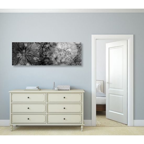 Obraz Mandala v černobílém provedení