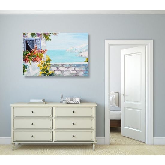 Obraz domeček s výhledem na moře