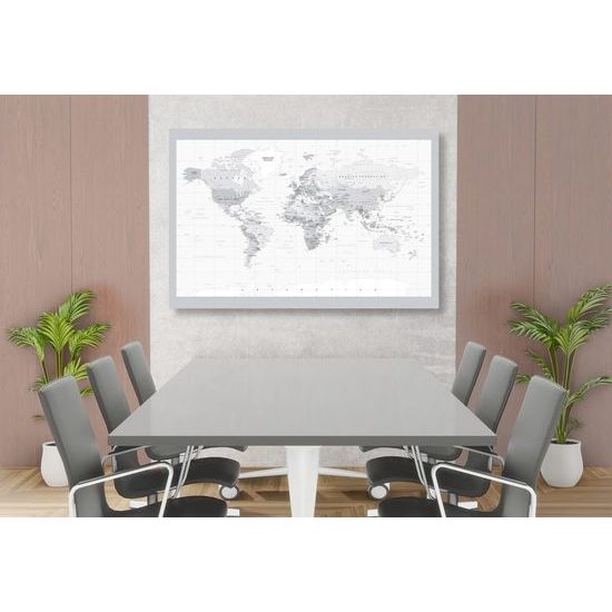 Obraz školní mapa v černobílém provedení