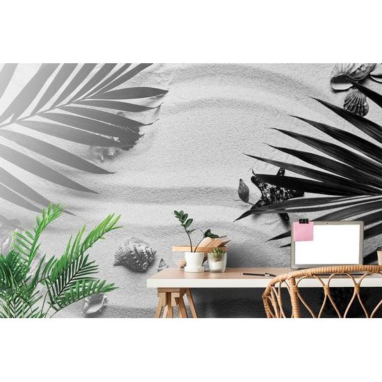 Fototapeta černobílé zákoutí pláže