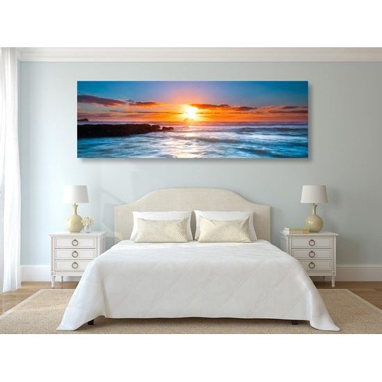 Obraz nezapomenutelný západ slunce u moře