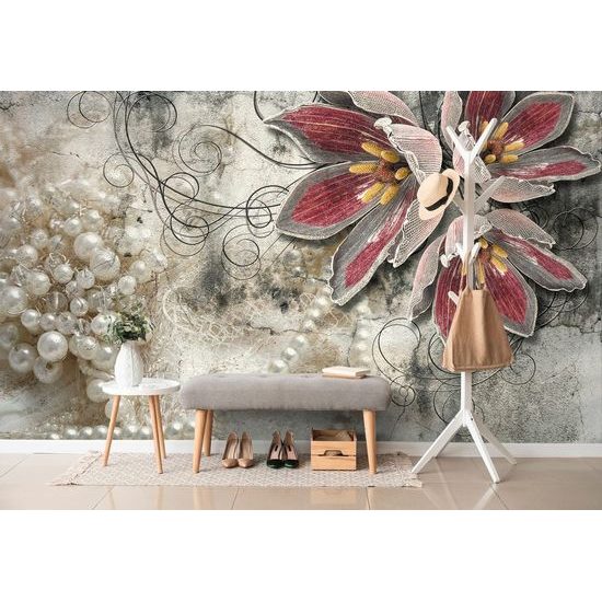 Zajímavá samolepící tapeta zázračné květiny