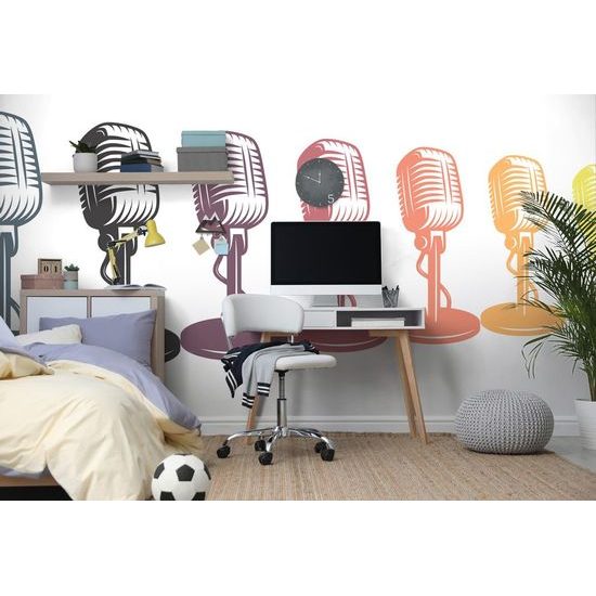 Tapeta barevné mikrofony